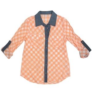 Willow & Clay EUC Button Down Gingham Sz